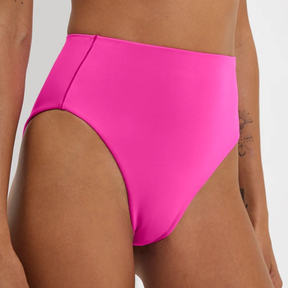 Left On Friday Hot Pink Hi Hi Bikini Bottom size small